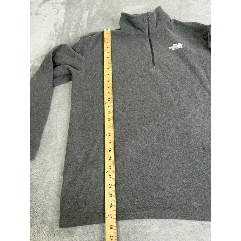The North Face 1/4 Zip Fleece Jacket Men's Size XL Gray Outdoor